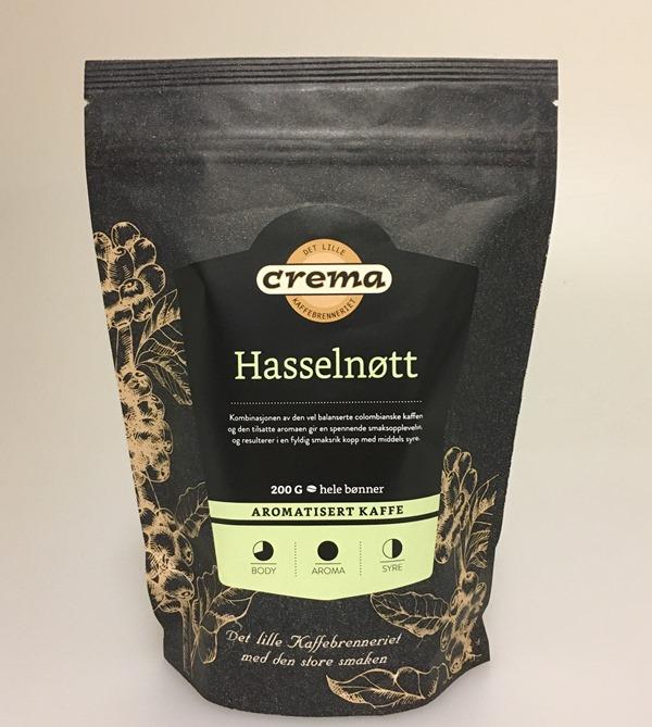 9417751 Crema 3024-HB Kaffe Crema aromakaffe Hasseln&#248;tt 200 gr. kaffe hele b&#248;nner